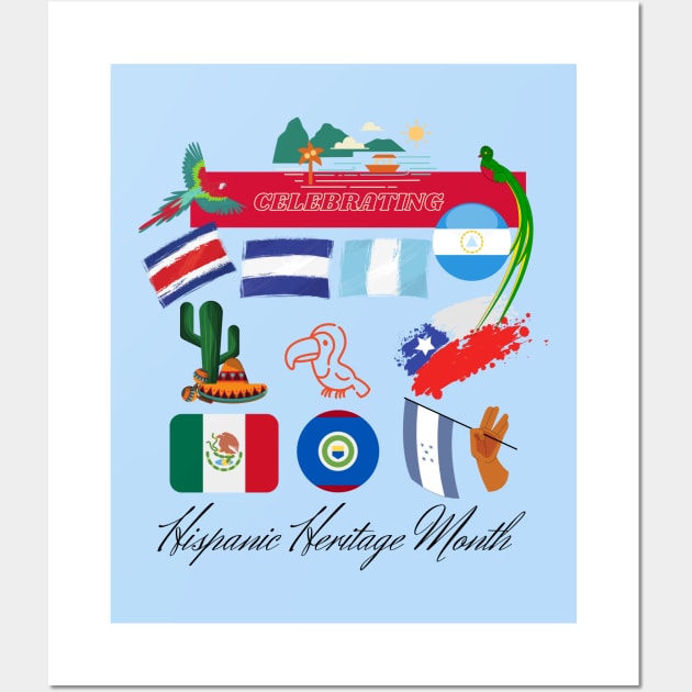 Celebrating Hispanic Heritage month Wall Art by O.M design